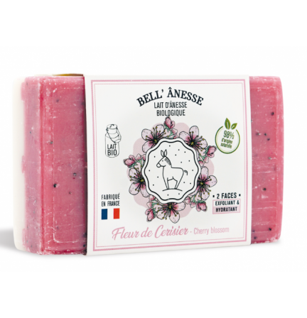 法國有機驢奶雙面皂 - 驢奶和櫻花花瓣